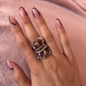 Fabulous big red cocktail ring